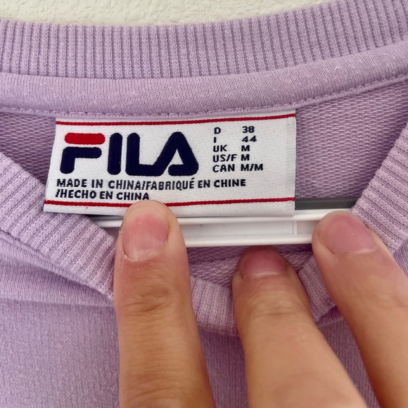 •FILA•lavender pull over sweatshirt - Picture 5 of 9